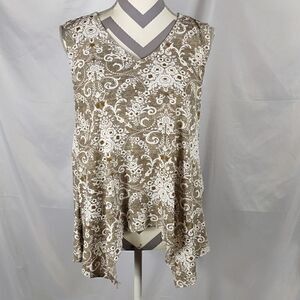 SJS Floral Asymmetrical Tank Top